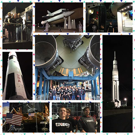 A collage of our time at NASA for a spaghetti social party.