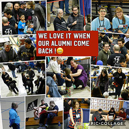 A collage of  a good share of our alumni / wobot family visiting and /or working at the event. We are always so happy to see them!