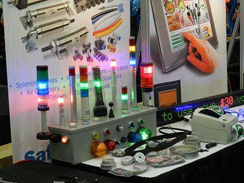 Andymark had  a huge display of  different  light systems they  supply  along  with  other  tools.