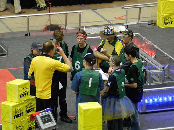 Captains meeting before matches started.