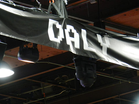 The banner that was above the playing field.