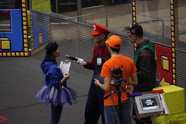 The team rep for the second alliance pick is giving her answer if they want to join. Team 2054 Tech Vikes said yes. :)