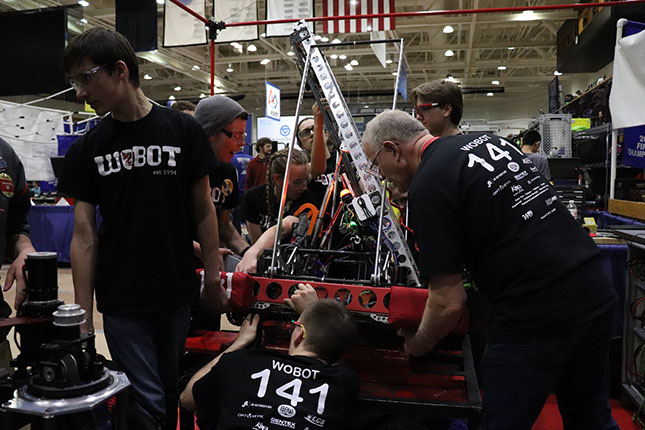 The build team worked super fast with repairs and checks before  finals started.